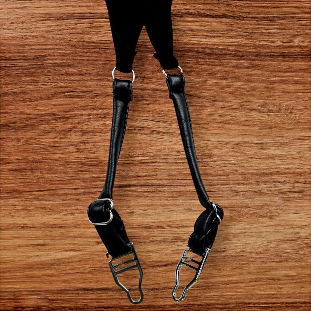 Maniere De Voir Black Garter Suspender Detail Top LARGE Sz 10 Luxury NWT - Picture 7 of 11